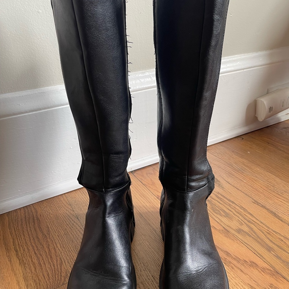 Sugar Factory Black Knee-High Lug Sole Boots – Women’s Size 8 – Chunky Platform